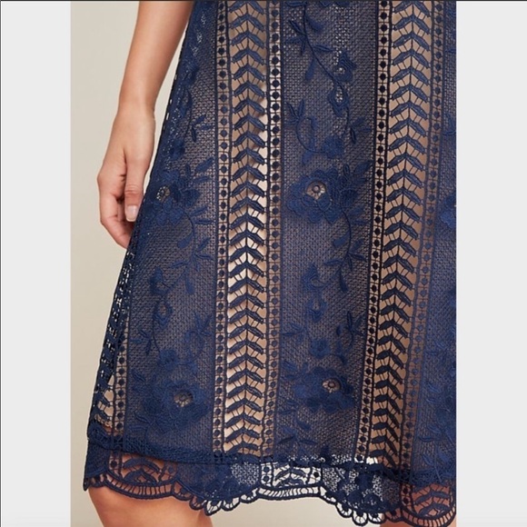 Nwt Anthropologie Georgia Mini Dress Navy Small - Picture 4 of 10